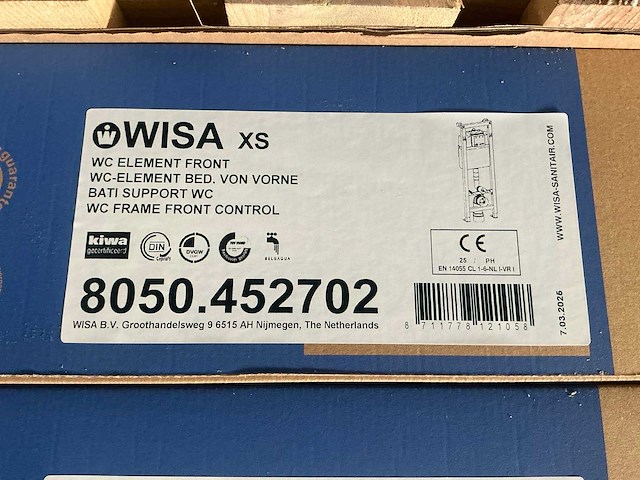 Wisa 8050.452702 front control toilet inbouwframe met drukplaat (2x) - afbeelding 3 van  5