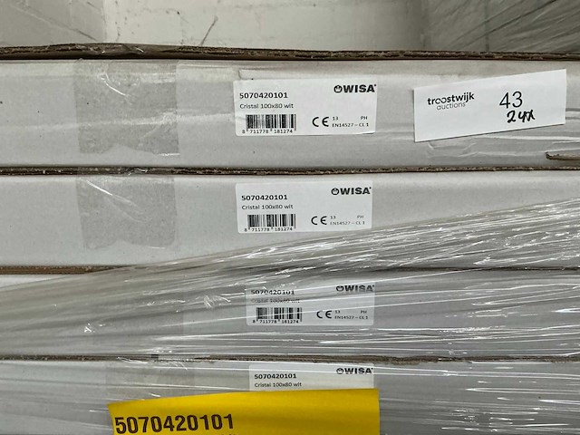 Wisa cristal douchebak 100x80cm (24x) - afbeelding 4 van  4