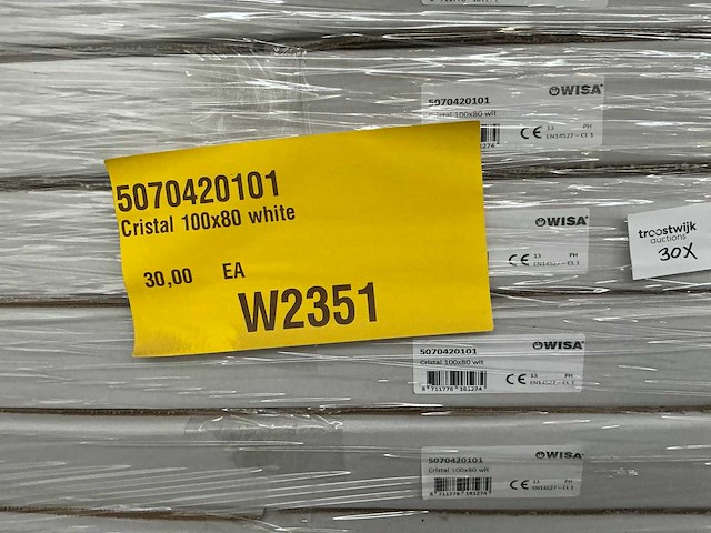 Wisa cristal douchebak 100x80cm (30x) - afbeelding 4 van  4