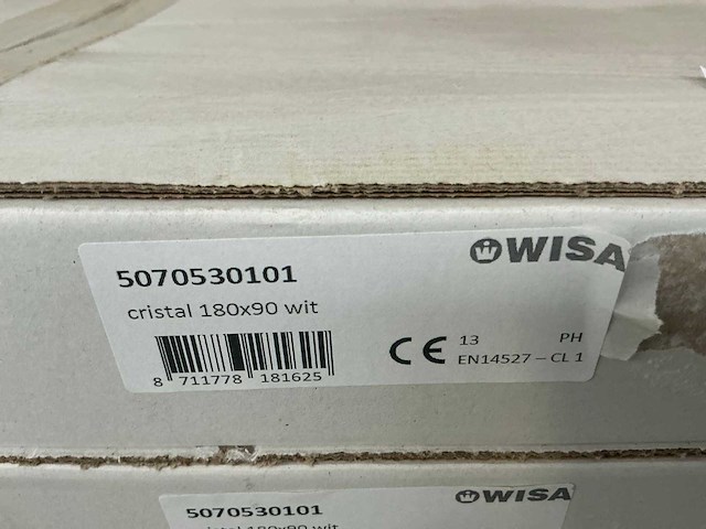 Wisa cristal douchebak 180x90cm - afbeelding 2 van  3