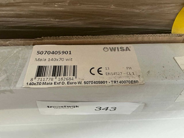 Wisa maia douchebak 140x70cm - afbeelding 2 van  3