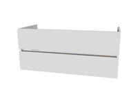 Wisa napoli wastafelonderbouwkast 120 cm, 2 laden softclose wit hoogglans - afbeelding 1 van  5