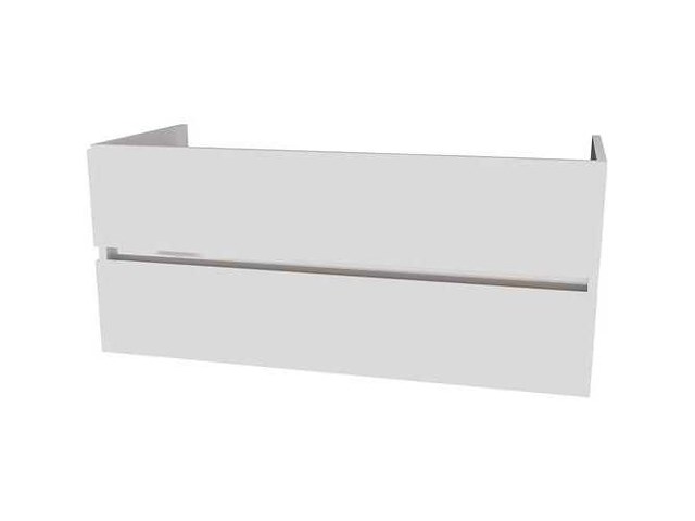 Wisa napoli wastafelonderbouwkast 120 cm, 2 laden softclose wit hoogglans - afbeelding 1 van  5