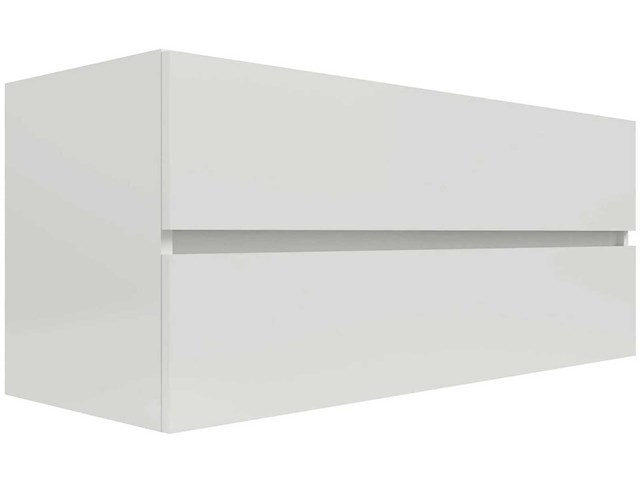 Wisa napoli wastafelonderbouwkast 120 cm, 2 laden softclose wit hoogglans - afbeelding 3 van  5