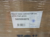 Wisa napoli wastafelonderbouwkast 120 cm, 2 laden softclose wit hoogglans - afbeelding 5 van  5