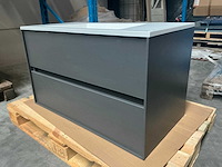 Wisa pescara badmeubel antracite high 100cm - afbeelding 2 van  9