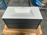 Wisa pescara badmeubel antracite high 100cm - afbeelding 3 van  9