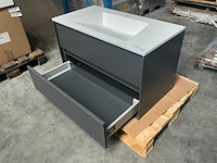 Wisa pescara badmeubel antracite high 100cm - afbeelding 8 van  9