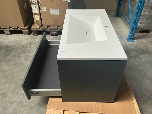 Wisa pescara badmeubel antracite high 100cm - afbeelding 9 van  9