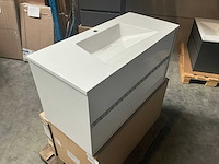 Wisa pescara badmeubel white high 100cm - afbeelding 3 van  8