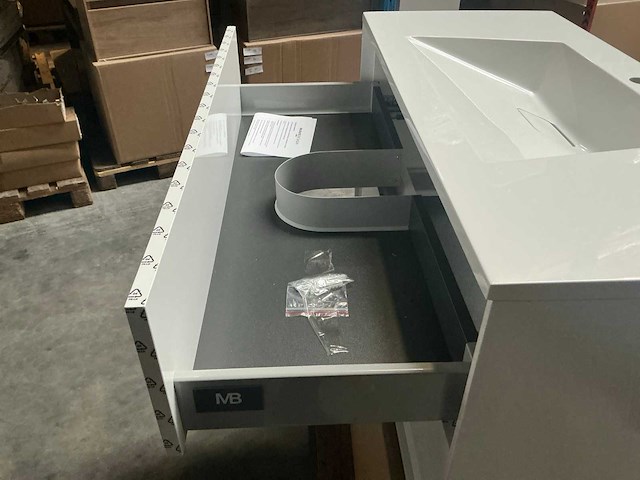 Wisa pescara badmeubel white high 100cm - afbeelding 6 van  8