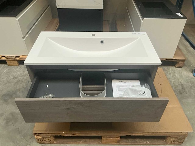 Wisa wavedesign badmeubel 90cm - afbeelding 4 van  7