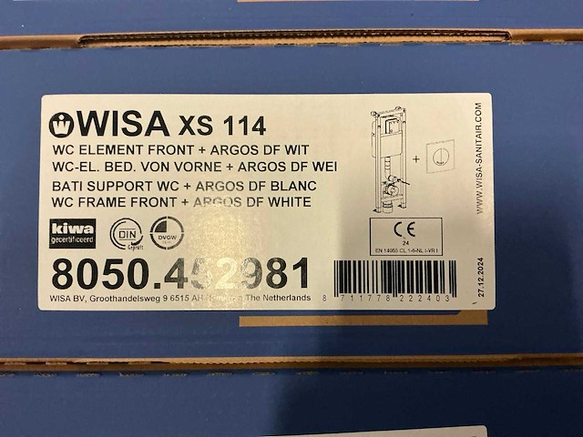 Wisa xs 114 8050.452981 wc element met drukplaat (5x) - afbeelding 2 van  2