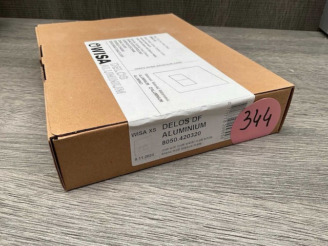 Wisa xs/xf bedieningspaneel delos aluminium df mat wit - afbeelding 2 van  2