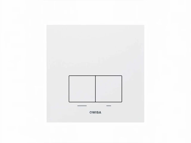Wisa xs/xf bedieningspaneel delos aluminium df mat wit - afbeelding 1 van  2