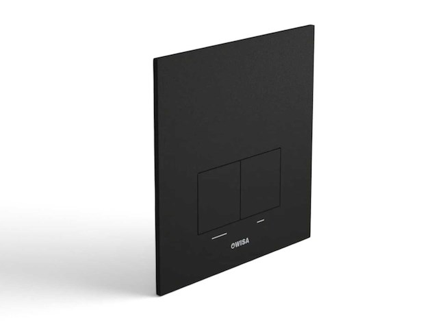 Wisa xs/xf bedieningspaneel delos aluminium df mat zwart - afbeelding 1 van  2