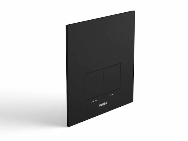 Wisa xs/xf bedieningspaneel delos aluminium df mat zwart - afbeelding 1 van  2