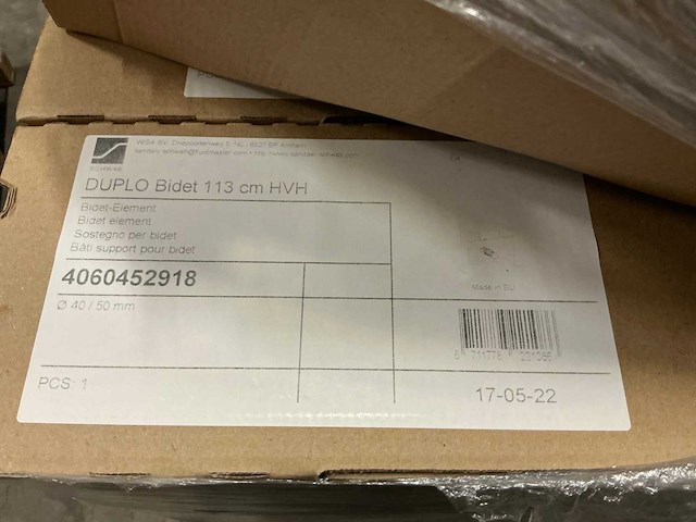 Wisa/schwab 4060452918 bidet element 113 cm hvh (4x) - afbeelding 1 van  1