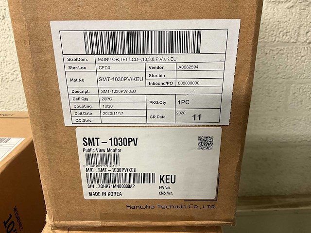 Wisenet / hanwha smt-1030pv 10” public vieuw monitor - afbeelding 10 van  10