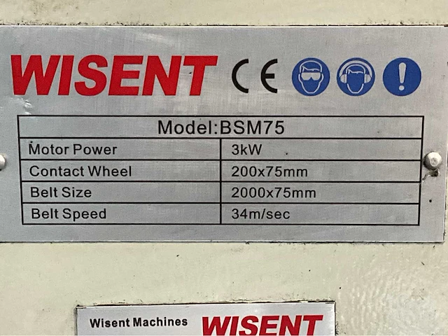 Wisent bsm75 backstand bandslijpmachine - afbeelding 2 van  10