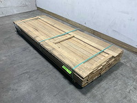 Wit afrikaans eikenhouten plank fraké mes- en groef, 270x9,7x2,2 cm (105x) - afbeelding 1 van  7