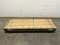 Wit afrikaans eikenhouten plank fraké mes- en groef, 270x9,7x2,2 cm (105x) - afbeelding 2 van  7