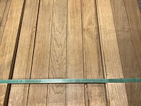 Wit afrikaans eikenhouten plank fraké mes- en groef, 270x9,7x2,2 cm (105x) - afbeelding 4 van  7