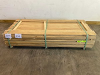 Wit afrikaans eikenhouten plank fraké mes en groef 210x9.7x2.2 cm (56x)