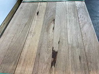 Wit afrikaans eikenhouten plank fraké mes en groef 220x14.7x2.2 cm (32x) - afbeelding 3 van  5