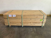 Wit afrikaans eikenhouten plank fraké mes en groef 220x14.7x2.2 cm (32x)