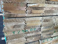 Wit afrikaans eikenhouten plank fraké mes en groef 220x14.7x2.2 cm (32x) - afbeelding 5 van  5