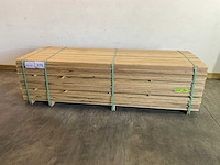 Wit afrikaans eikenhouten plank fraké met mes- en groef - 270x14,7x2,2 cm (35x)