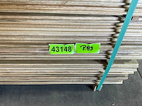 Wit afrikaans eikenhouten plank fraké met mes- en groef - 270x14,7x2,2 cm (48x) - afbeelding 3 van  5