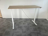 Wit/ eiken elektrische zit-sta bureau - afbeelding 9 van  9