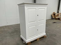 Wit eiken kleding of opbergkast 165x130x65,5cm - afbeelding 1 van  2