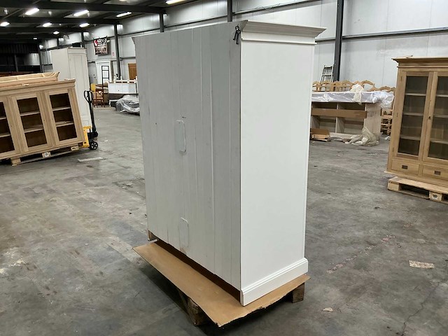 Wit eiken opbergkast 165,5x129,5x65cm - afbeelding 2 van  2