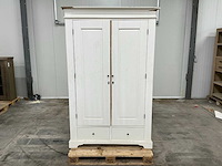 Wit eiken opbergkast met schade 200,5x129,5x45,5cm - afbeelding 2 van  7