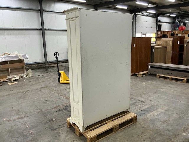 Wit eiken opbergkast met schade 200,5x129,5x45,5cm - afbeelding 5 van  7