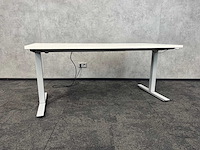 Wit elektrisch zit-sta bureau 160x80 - afbeelding 1 van  8