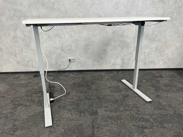 Wit elektrisch zit-sta bureau 160x80 - afbeelding 3 van  10