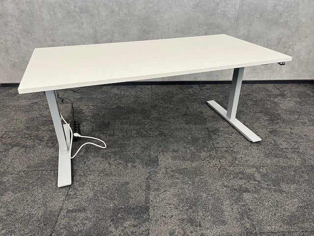 Wit elektrisch zit-sta bureau 160x80 - afbeelding 4 van  10