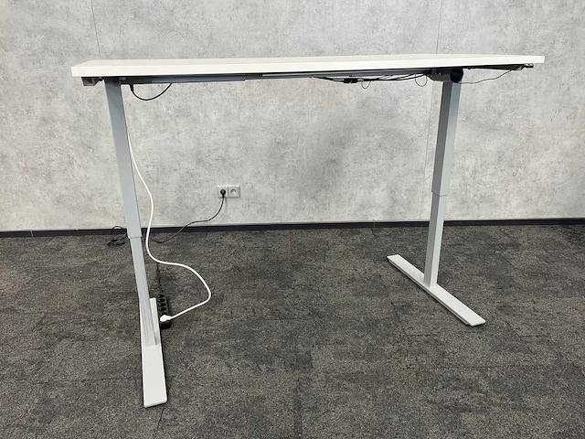 Wit elektrisch zit-sta bureau 160x80 - afbeelding 3 van  10