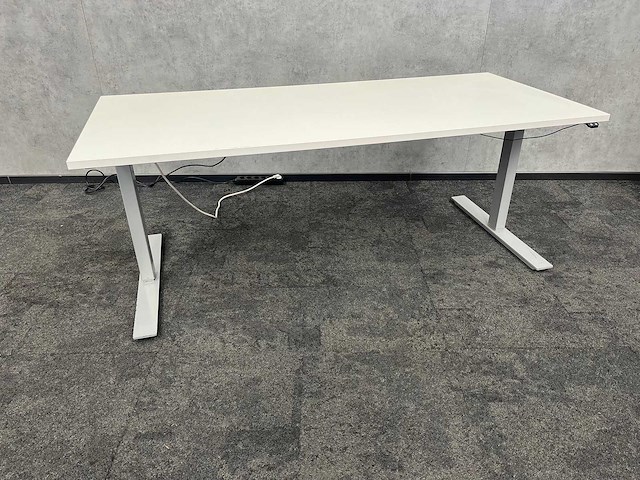 Wit elektrisch zit-sta bureau 180x80 - afbeelding 4 van  10