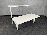 Wit elektrisch zit-sta duo bureau 160x80