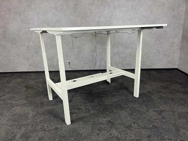 Wit elektrisch zit-sta duo bureau 160x80 - afbeelding 9 van  12