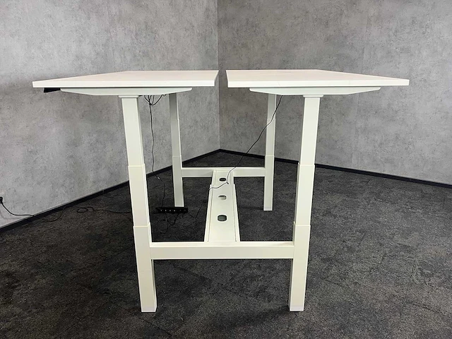 Wit elektrisch zit-sta duo bureau 160x80 - afbeelding 11 van  12