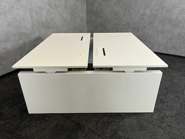 Wit elektrische zit-sta duo bureau 160x77 - afbeelding 9 van  17