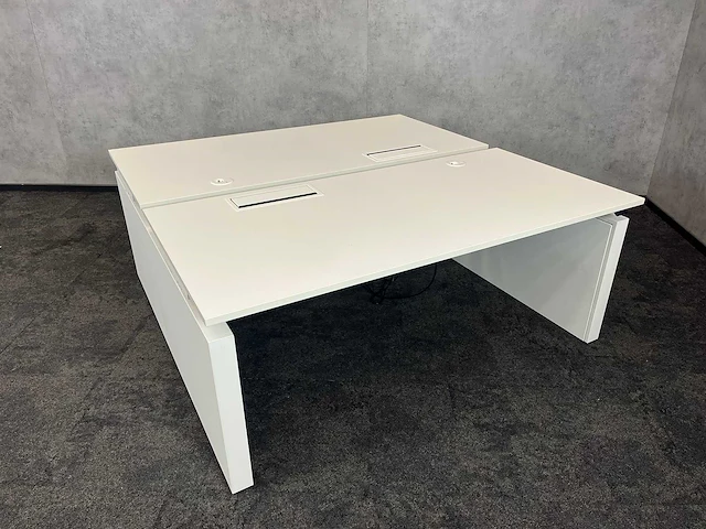 Wit elektrische zit-sta duo bureau 160x77 - afbeelding 10 van  17