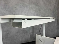 Wit elektrische zit-sta duo bureau 160x77 - afbeelding 8 van  17