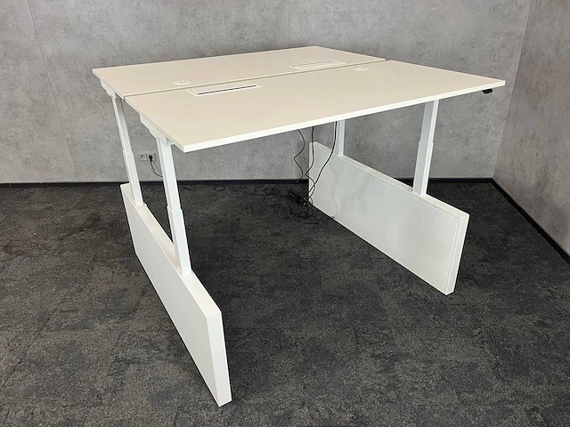 Wit elektrische zit-sta duo bureau 160x77 - afbeelding 3 van  17